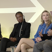 A podium discussion during the Young Activists Summit. 